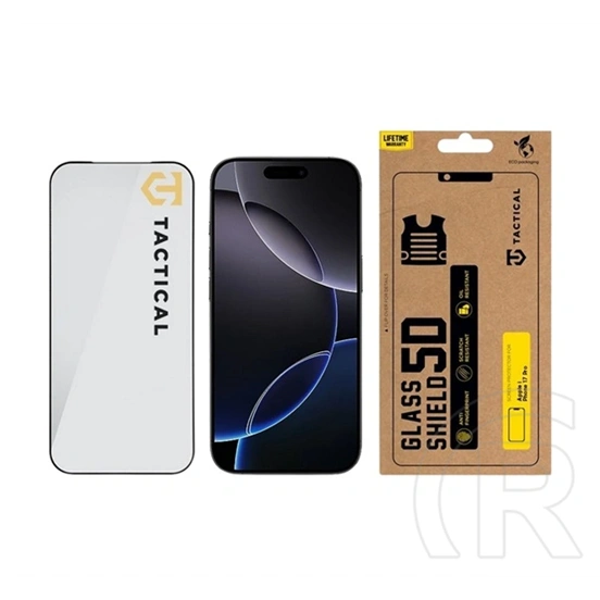 Tactical iPhone 17 Pro glass shield 5d képernyővédő üveg (5d, 0.33mm, 9h) fekete
