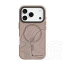 Tactical iPhone 17 Pro magforce hyperstealth sika szilikon telefonvédő (ütésálló, magsafe, topográfiai minta) sötétbarna