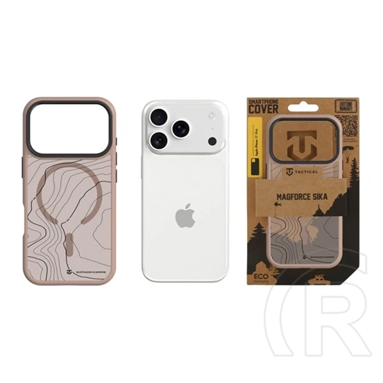 Tactical iPhone 17 Pro magforce hyperstealth sika szilikon telefonvédő (ütésálló, magsafe, topográfiai minta) sötétbarna