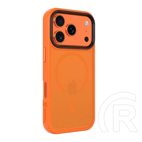 Tactical iPhone 17 Pro magforce hyperstealth szilikon telefonvédő (ütésálló, átlátszó matt hátlap, magsafe) narancssárga