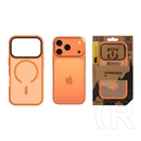 Tactical iPhone 17 Pro magforce hyperstealth szilikon telefonvédő (ütésálló, átlátszó matt hátlap, magsafe) narancssárga
