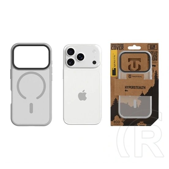 Tactical iPhone 17 Pro magforce hyperstealth szilikon védő (ütésálló, átlátszó matt hátlap, magsafe) világosszürke