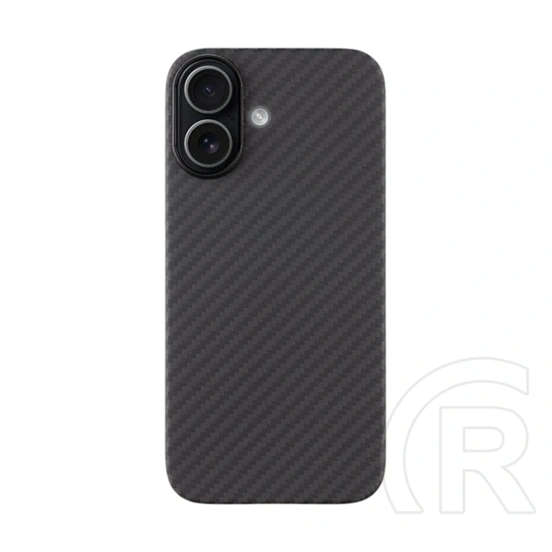 Tactical iPhone 17 magforce aramid szilikon telefonvédő (ultravékony, aramid bevonat, magsafe, karbon minta) fekete