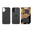 Tactical iPhone 17 magforce aramid szilikon telefonvédő (ultravékony, aramid bevonat, magsafe, karbon minta) fekete
