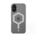 Tactical iPhone 17 magforce hexagon szilikon védő (ütésálló, légpárnás sarok, átlátszó matt hátlap, magsafe) fehér