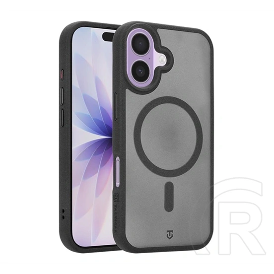 Tactical iPhone 17 magforce hypersand szilikon telefonvédő (ütésállóság, átlátszó hátlap, magsafe) fekete