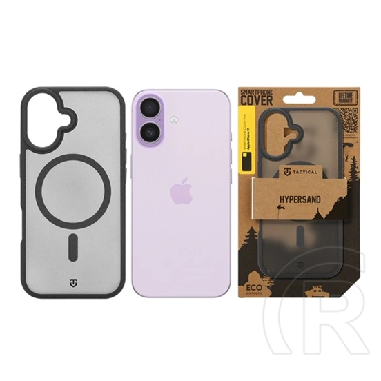 Tactical iPhone 17 magforce hypersand szilikon telefonvédő (ütésállóság, átlátszó hátlap, magsafe) fekete