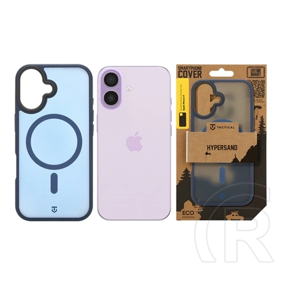 Tactical iPhone 17 magforce hypersand szilikon telefonvédő (ütésállóság, átlátszó hátlap, magsafe) sötétkék