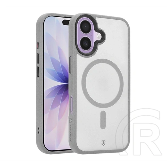 Tactical iPhone 17 magforce hypersand szilikon telefonvédő (ütésállóság, átlátszó hátlap, magsafe) világosszürke