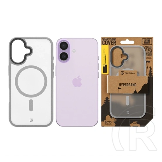 Tactical iPhone 17 magforce hypersand szilikon telefonvédő (ütésállóság, átlátszó hátlap, magsafe) világosszürke