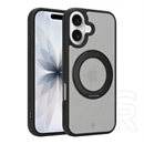 Tactical iPhone 17 magforce hyperstand szilikon telefonvédő (ütésállóság, átlátszó hátlap, magsafe, kitámasztó) fekete