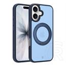 Tactical iPhone 17 magforce hyperstand szilikon telefonvédő (ütésállóság, átlátszó hátlap, magsafe, kitámasztó) sötétkék