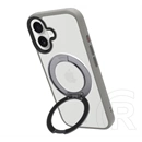 Tactical iPhone 17 magforce hyperstand szilikon védő (ütésálló, átlátszó hátlap, magsafe, kitámasztó) világosszürke