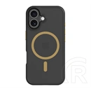 Tactical iPhone 17 magforce hyperstealth 2.0 szilikon védő (ütésálló, átlátszó matt hátlap, magsafe) fekete/citromsárga