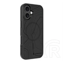 Tactical iPhone 17 magforce hyperstealth sika szilikon telefonvédő (ütésállóság, magsafe, topográfiai minta) fekete