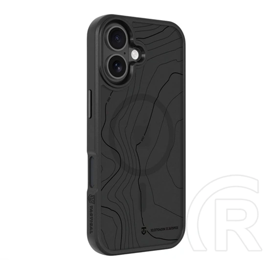 Tactical iPhone 17 magforce hyperstealth sika szilikon telefonvédő (ütésállóság, magsafe, topográfiai minta) fekete