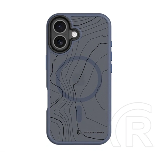 Tactical iPhone 17 magforce hyperstealth sika szilikon telefonvédő (ütésállóság, magsafe, topográfiai minta) sötétkék