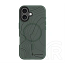 Tactical iPhone 17 magforce hyperstealth sika szilikon telefonvédő (ütésállóság, magsafe, topográfiai minta) sötétzöld