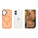 Tactical iPhone 17 magforce hyperstealth szilikon telefonvédő (ütésállóság, átlátszó matt hátlap, magsafe) narancssárga