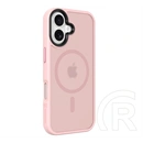 Tactical iPhone 17 magforce hyperstealth szilikon telefonvédő (ütésállóság, átlátszó matt hátlap, magsafe) rózsaszín