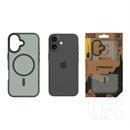 Tactical iPhone 17 magforce hyperstealth szilikon telefonvédő (ütésállóság, átlátszó matt hátlap, magsafe) sötétzöld