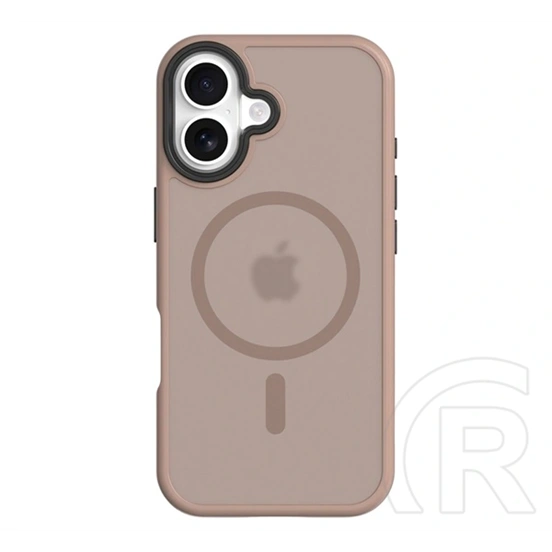 Tactical iPhone 17 magforce hyperstealth szilikon telefonvédő (ütésállóság, átlátszó matt hátlap, magsafe) világosbarna