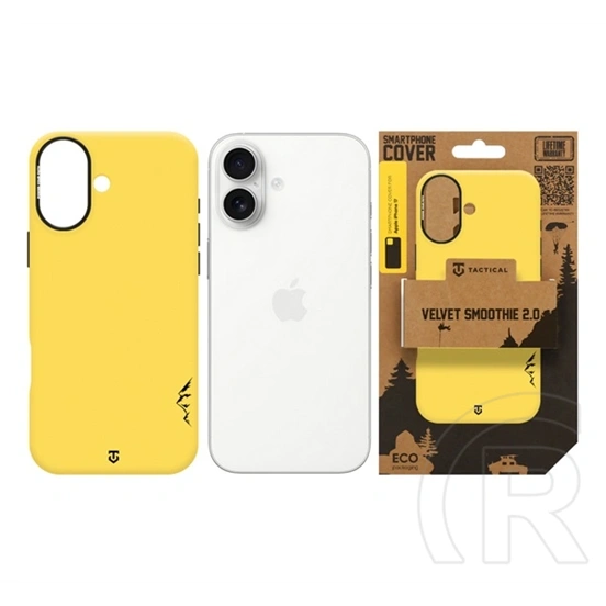 Tactical iPhone 17 magforce velvet smoothie 2.0 szilikon telefonvédő (ütésállóság, matt, magsafe) citromsárga