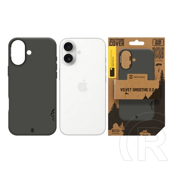 Tactical iPhone 17 magforce velvet smoothie 2.0 szilikon telefonvédő (ütésállóság, matt, magsafe) sötétszürke
