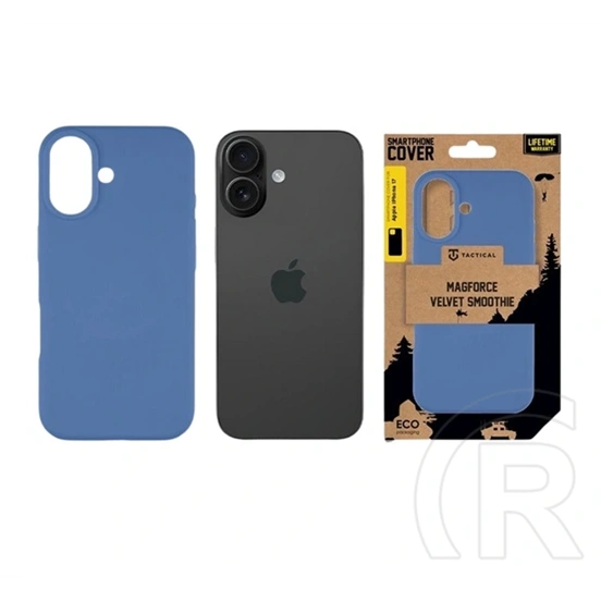 Tactical iPhone 17 magforce velvet smoothie szilikon telefonvédő (ütésállóság, matt, magsafe) sötétkék
