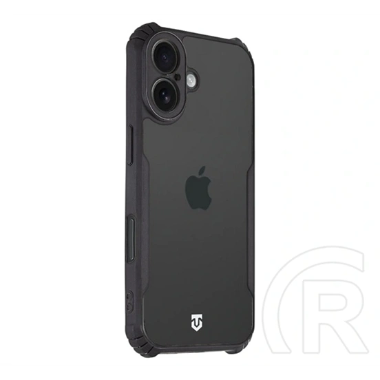 Tactical iPhone 17 quantum stealth szilikon telefonvédő (ütésálló, légpárnás sarok, átlátszó hátlap, kameravédő) fekete