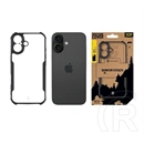 Tactical iPhone 17 quantum stealth szilikon telefonvédő (ütésálló, légpárnás sarok, átlátszó hátlap, kameravédő) fekete