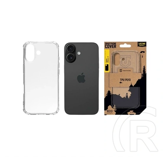 Tactical iPhone 17 tpu plyo szilikon telefonvédő (ütésállóság, légpárnás sarok) átlátszó