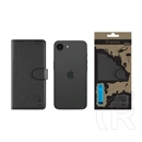 Tactical iPhone 17e  field notes tok álló, bőr hatású (flip, asztali tartó, bankkártya tartó, prémium) fekete