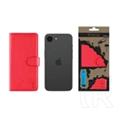 Tactical iPhone 17e  field notes tok álló, bőr hatású (flip, asztali tartó, bankkártya tartó, prémium) piros