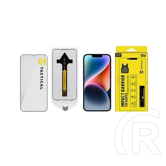 Tactical iPhone 17e  impact barrier for rookies képernyővédő üveg (5d, 0.33mm, 9h + segédkeret) fekete