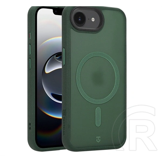 Tactical iPhone 17e  magforce hypersand szilikon telefonvédő (ütésállóság, átlátszó hátlap, magsafe) sötétzöld