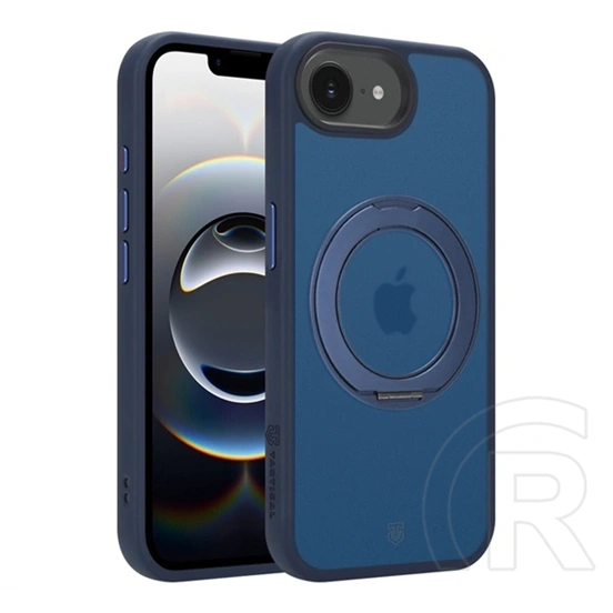 Tactical iPhone 17e  magforce hyperstand szilikon telefonvédő (ütésálló, átlátszó hátlap, magsafe, kitámasztó) sötétkék