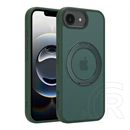 Tactical iPhone 17e  magforce hyperstand szilikon telefonvédő (ütésálló, átlátszó hátlap, magsafe, kitámasztó) sötétzöld