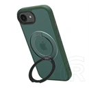 Tactical iPhone 17e  magforce hyperstand szilikon telefonvédő (ütésálló, átlátszó hátlap, magsafe, kitámasztó) sötétzöld