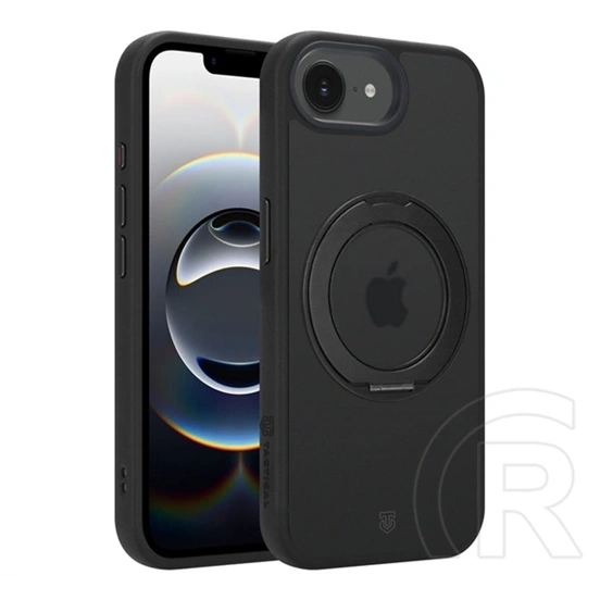 Tactical iPhone 17e  magforce hyperstand szilikon telefonvédő (ütésállóság, átlátszó hátlap, magsafe, kitámasztó) fekete