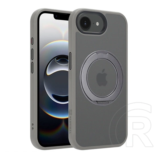 Tactical iPhone 17e  magforce hyperstand szilikon védő (ütésálló, átlátszó hátlap, magsafe, kitámasztó) világosszürke
