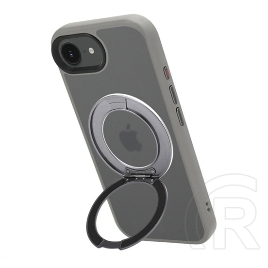 Tactical iPhone 17e  magforce hyperstand szilikon védő (ütésálló, átlátszó hátlap, magsafe, kitámasztó) világosszürke