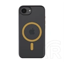 Tactical iPhone 17e magforce hyperstealth 2.0 szilikon védő (ütésálló, átlátszó matt hátlap, magsafe) fekete/citromsárga