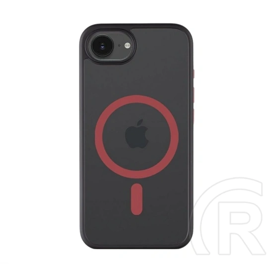 Tactical iPhone 17e  magforce hyperstealth 2.0 szilikon védő (ütésálló, átlátszó matt hátlap, magsafe) fekete/piros