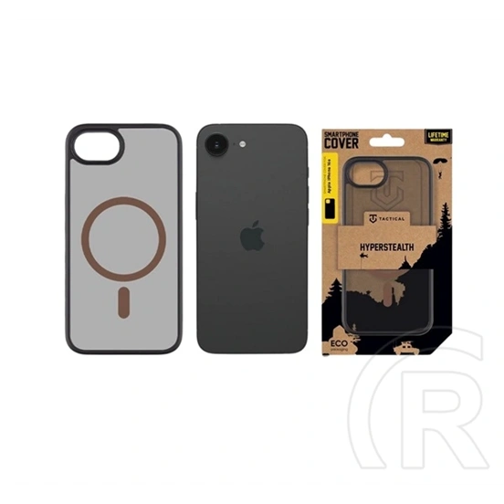 Tactical iPhone 17e  magforce hyperstealth 2.0 szilikon védő (ütésálló, átlátszó matt hátlap, magsafe) fekete/sötétbarna