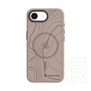 Tactical iPhone 17e  magforce hyperstealth sika szilikon telefonvédő (ütésálló, magsafe, topográfiai minta) sötétbarna