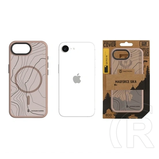 Tactical iPhone 17e  magforce hyperstealth sika szilikon telefonvédő (ütésálló, magsafe, topográfiai minta) sötétbarna