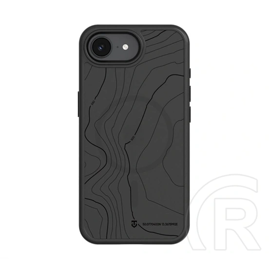 Tactical iPhone 17e  magforce hyperstealth sika szilikon telefonvédő (ütésállóság, magsafe, topográfiai minta) fekete