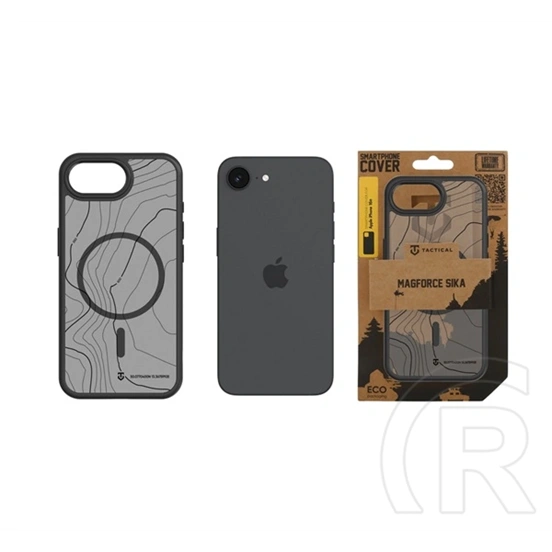 Tactical iPhone 17e  magforce hyperstealth sika szilikon telefonvédő (ütésállóság, magsafe, topográfiai minta) fekete
