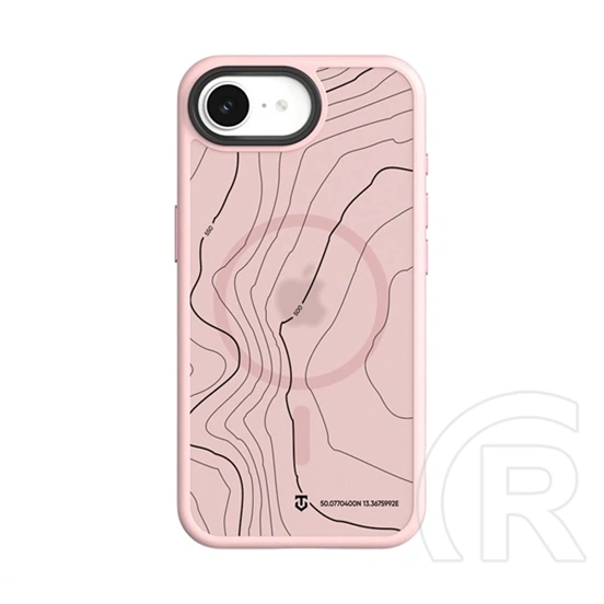 Tactical iPhone 17e  magforce hyperstealth sika szilikon telefonvédő (ütésállóság, magsafe, topográfiai minta) rózsaszín